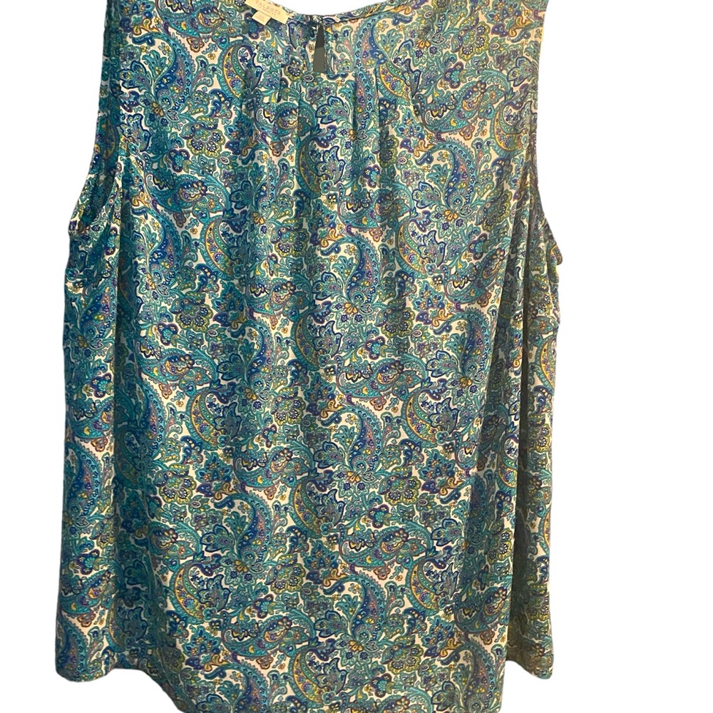 Talbots paisley design sleeveless top